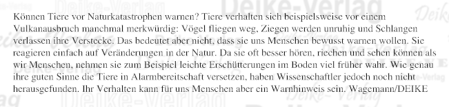 Können Tiere vor Naturkatastrophen warnen?