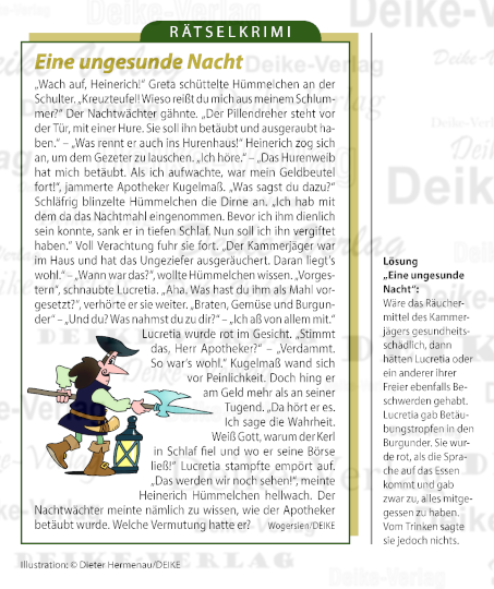 Eine ungesunde Nacht Heinrich Hümmelin (Rätselkrimi)