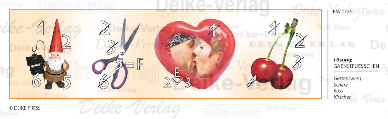 Gänsefüsschen - Rebus KW 1726