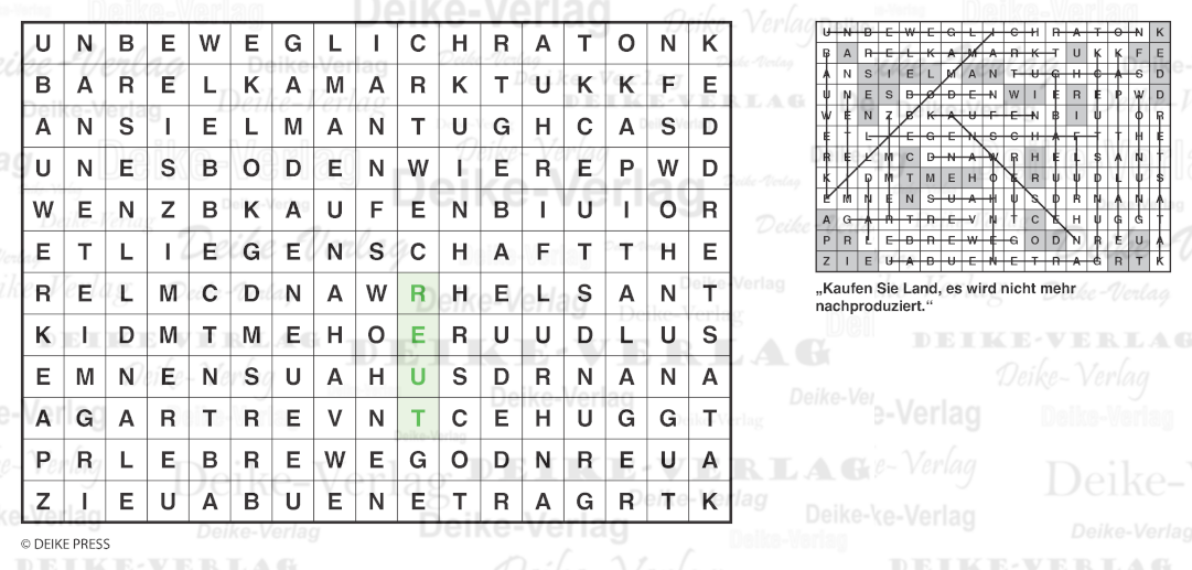 Immobilien - Buchstabensalate