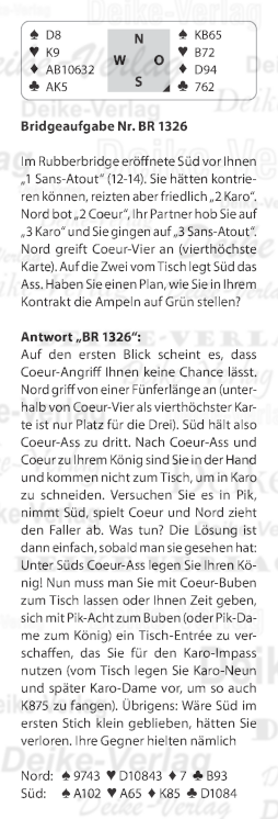 Bridgeaufgabe KW 1326
