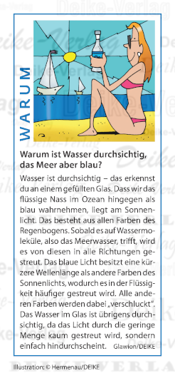 Warum ist Wasser durchsichtig, das Meer aber blau?