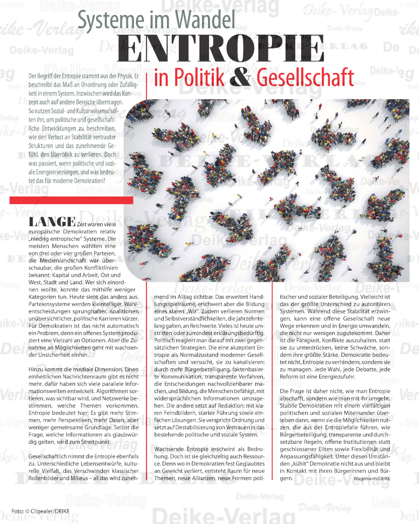 Systeme im Wandel - Entropie in der Politik
