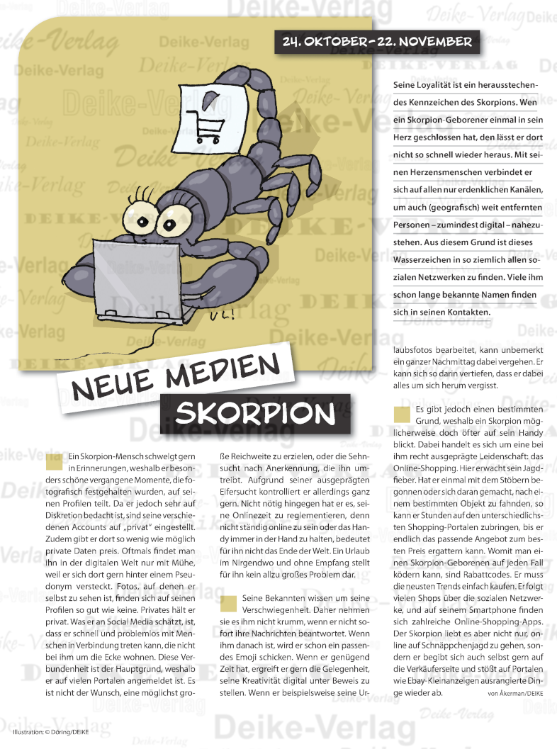 Sternzeichencharakteristiken: Skorpion (Musik)