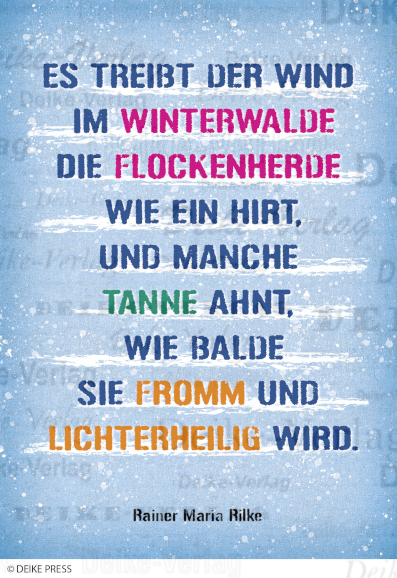 Es treibt der Wind im Winterwalde ...