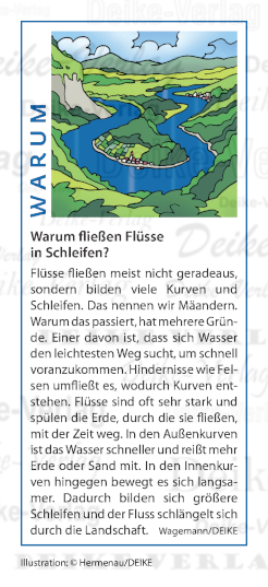 Warum fließen Flüsse in Schleifen?