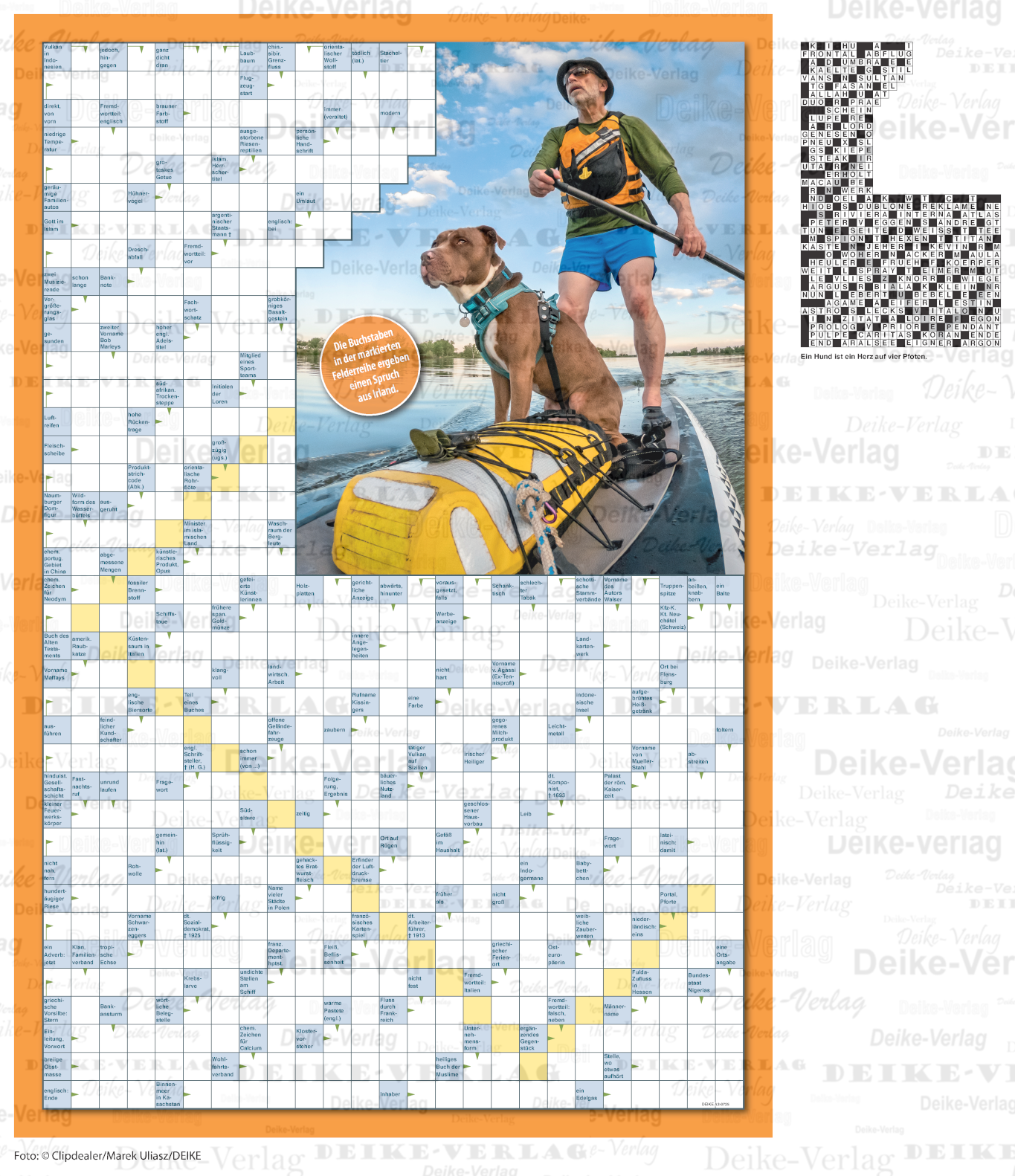 Ein Hund ist ein Herz ... (Schwedenrätsel) DIN A3