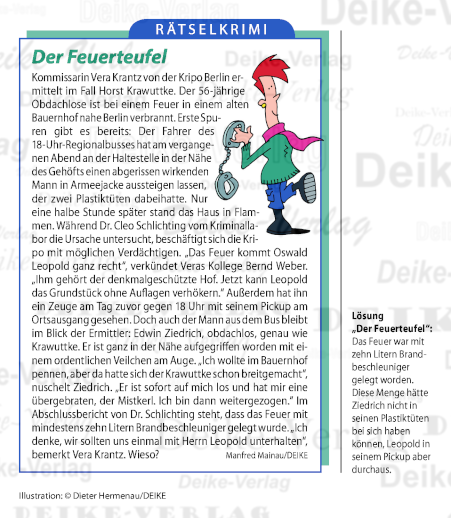 Der Feuerteufel (Rätselkrimi) 201612