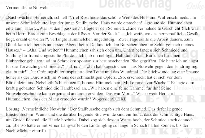 Vermeintliche Notwehr