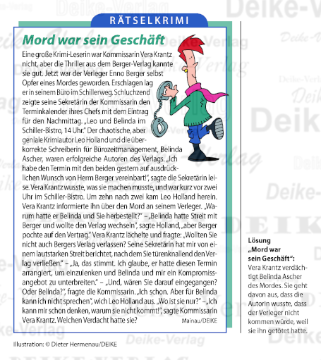 Mord war sein Geschäft (Vera Krantz)