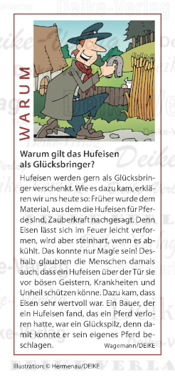Warum gilt das Hufeisen als Glücksbringer?