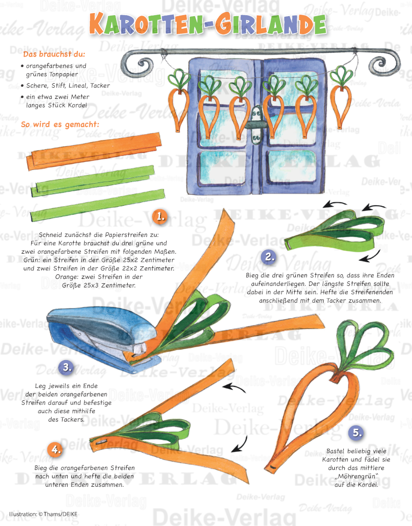 Karotten Girlande
