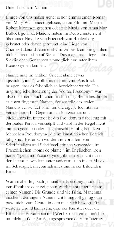 Pseudonyme