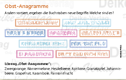 Obst - Anagramme Obst - Anagramme