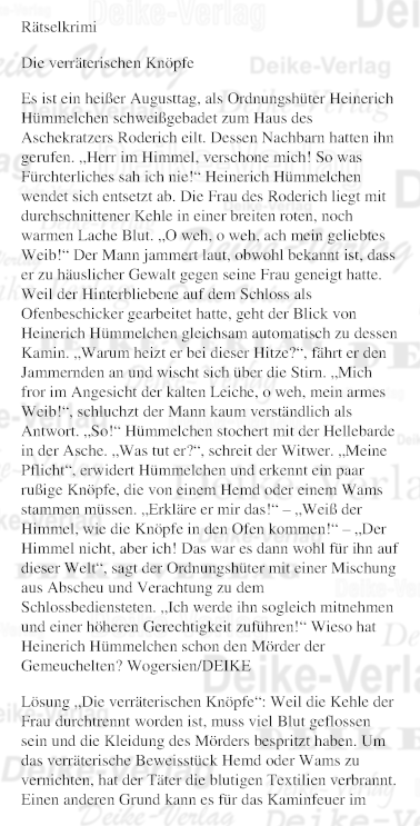 Die verräterischen Knöpfe (Hümmelchen)