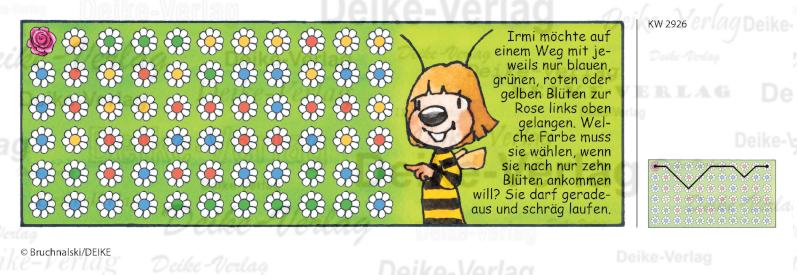 Blumenlabyrinth - Irmi die Rätselbiene KW 2926