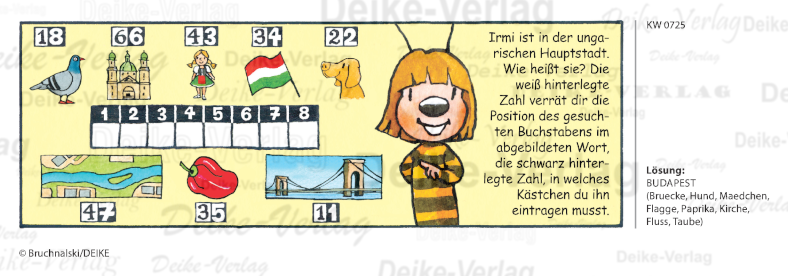Budapest - Irmi die Rätselbiene KW 0725