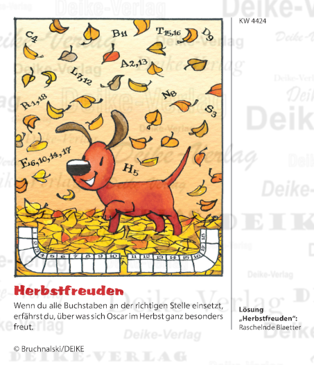 Raschelnde Blätter - Oscar der schlaue DackelKW 4424