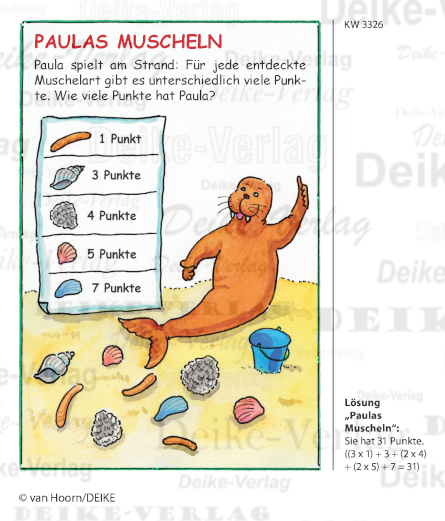Muscheln - Paula das Walross KW 3326
