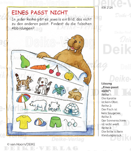 Einer passt nicht - Paula das Walross KW 2124