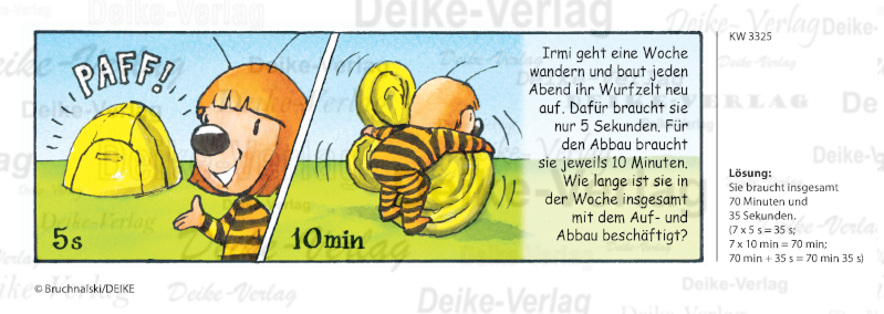 Wurfzelt - Irmi die Rätselbiene KW 3325