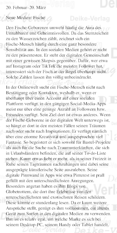 Sternzeichencharakteristiken: Fische (Musik)