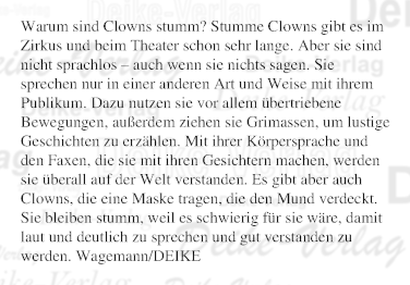 Warum sind Clown oft stumm?