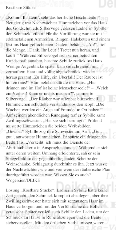 Kostbare Stücke (Hümmelchen)