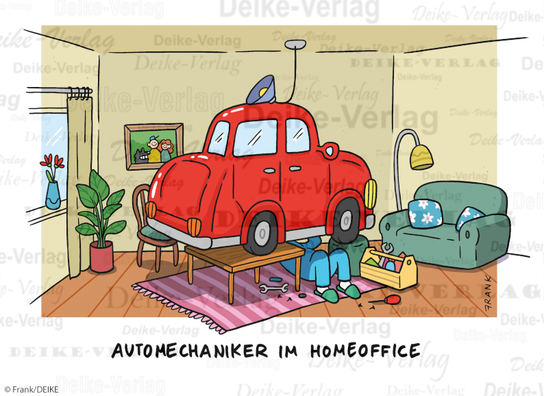Automechaniker im Homeoffice