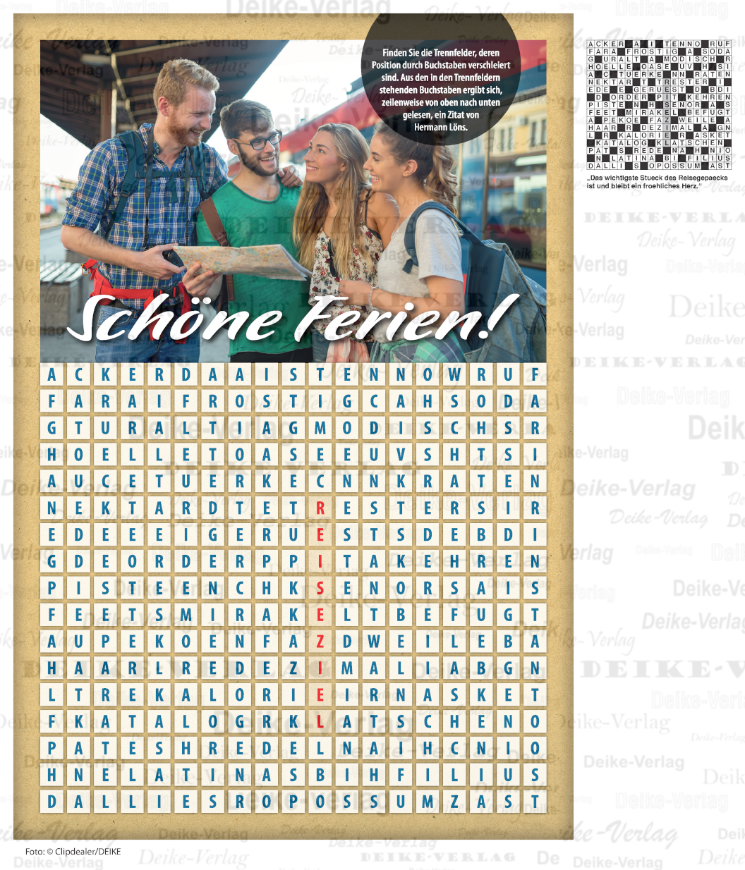 Schöne Ferien (Blindfeldsuche) DIN A4