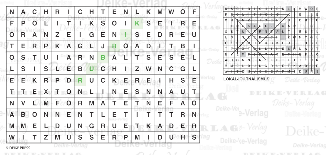 Zeitung - Buchsrabensalate