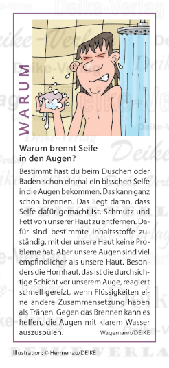 Warum brennt Seife in den Augen?