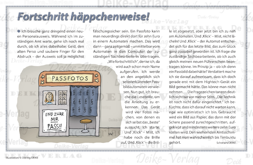 Fortschritt häppchenweise