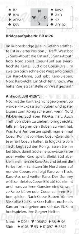 Bridgeaufgaben KW 4126