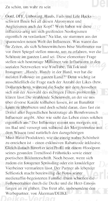 Zu schön, um wahr zu sein