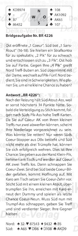 Bridgeaufgaben KW 4226