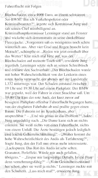 Fahrerflucht mit Folgen