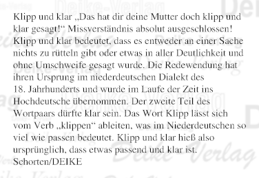 Klipp und klar