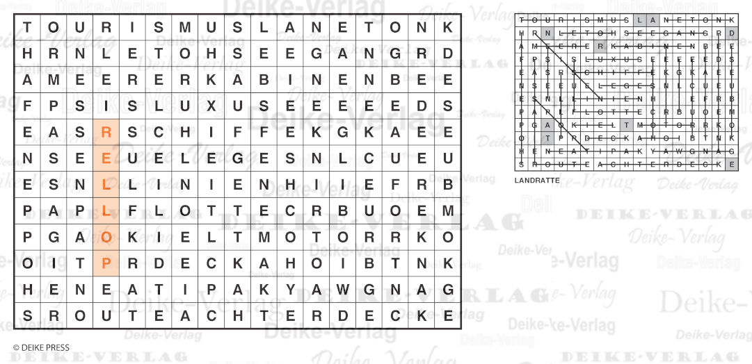 Kreuzfahrt - Buchstabensalat