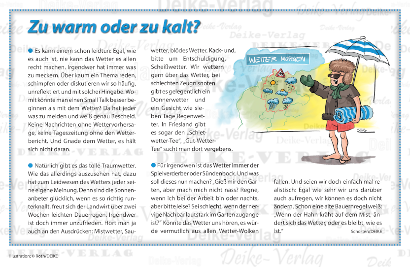 Zu warm oder zu kalt