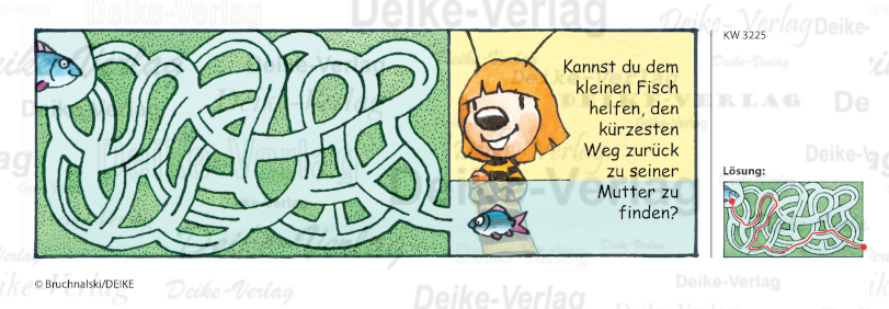 Fischlabyrinth - Irmi die Rätselbiene KW 3225