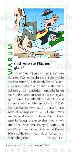Warum sind vereiste Flächen glatt?