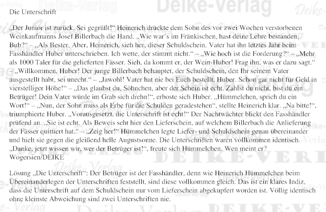 Die Unterschrift (Heinereich Hümmelchen)