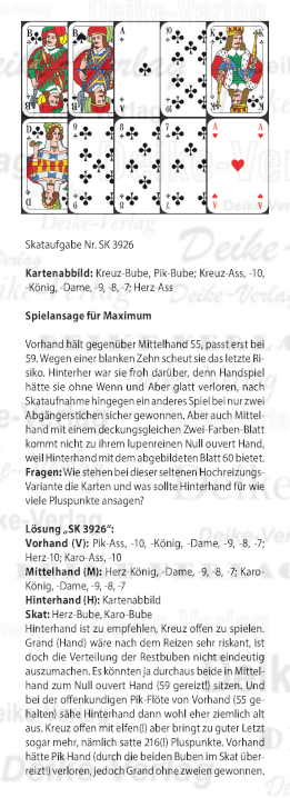 Skataufgabe KW 3926