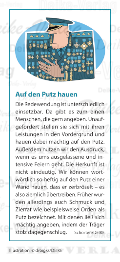 Auf den Putz hauen