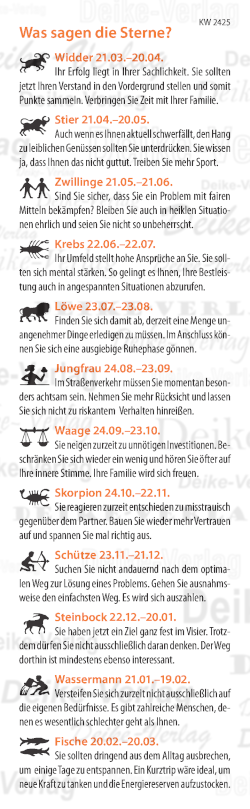 Wochenhoroskop KW 2425