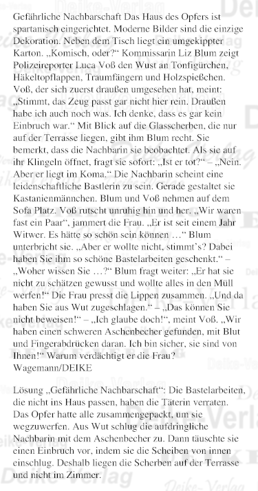 Gefährliche Nachbarschaft - Rätselkrimi (Liz Blum)