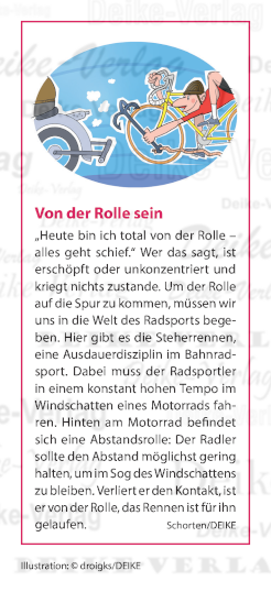 Von der Rolle sein