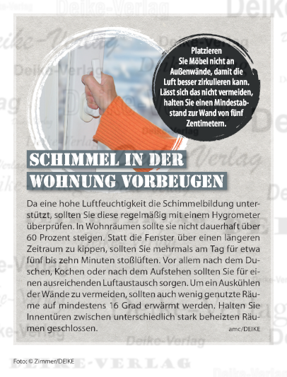 Schimmel vorbeugen