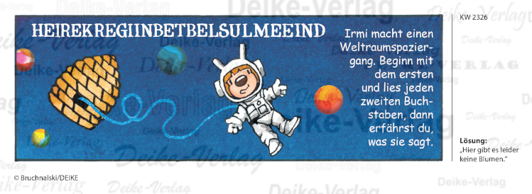 Weltraum - Irmi die Rätselbiene KW 2326